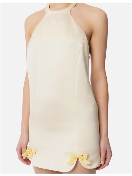 DRESS WITH SATIN BOWS ELISABETTA FRANCHI | AB75051E2DC7 LEMONADE